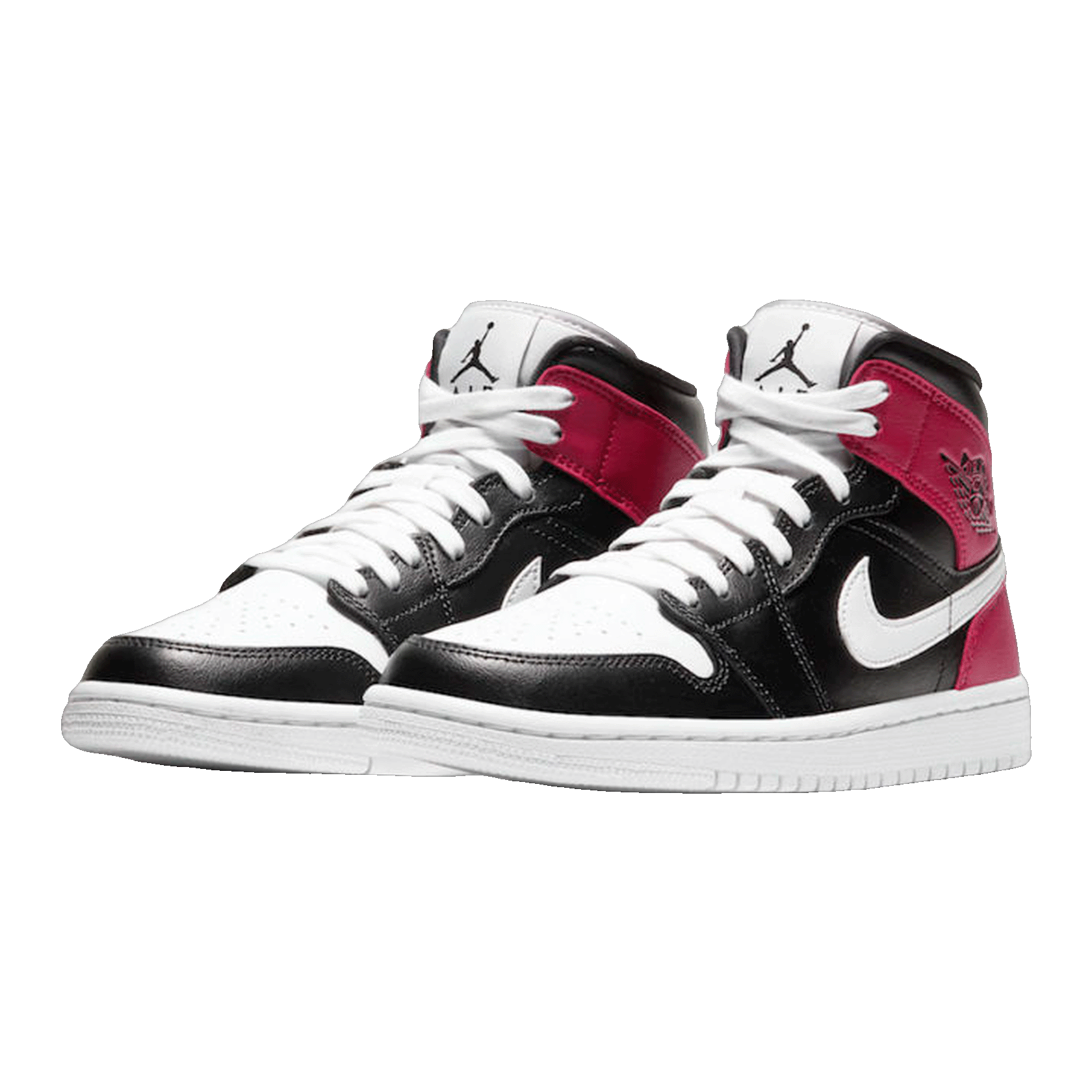 Nike Air Jordan 1 Mid Black Noble Red (W) Side
