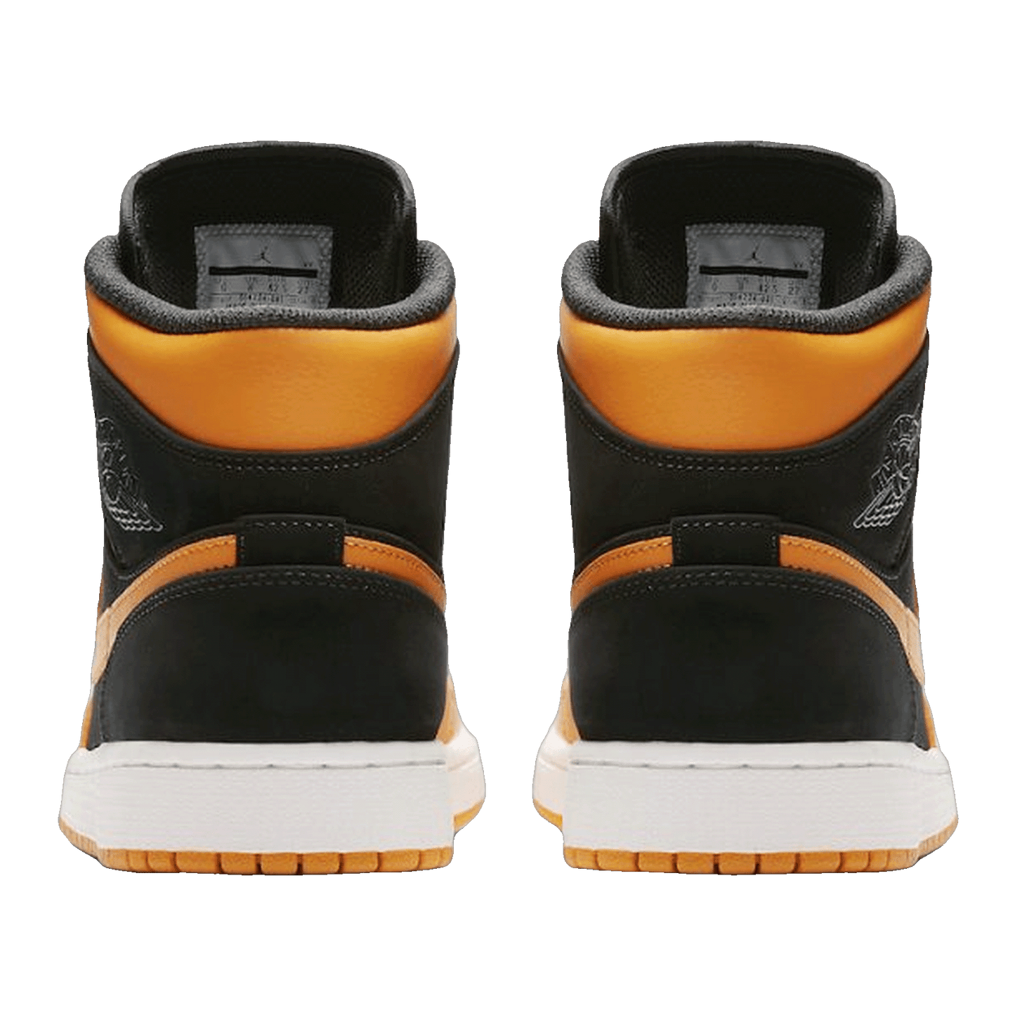 Nike Air Jordan 1 Mid Black Orange Peel Back