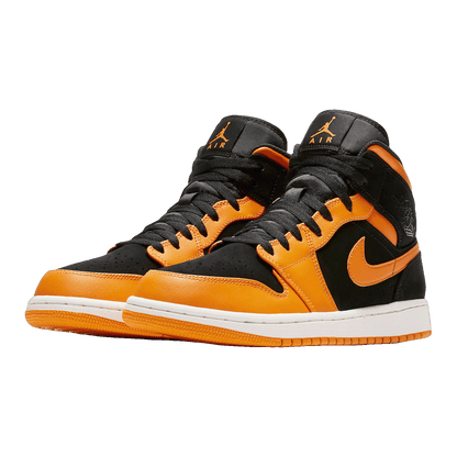 Nike Air Jordan 1 Mid Black Orange Peel Side