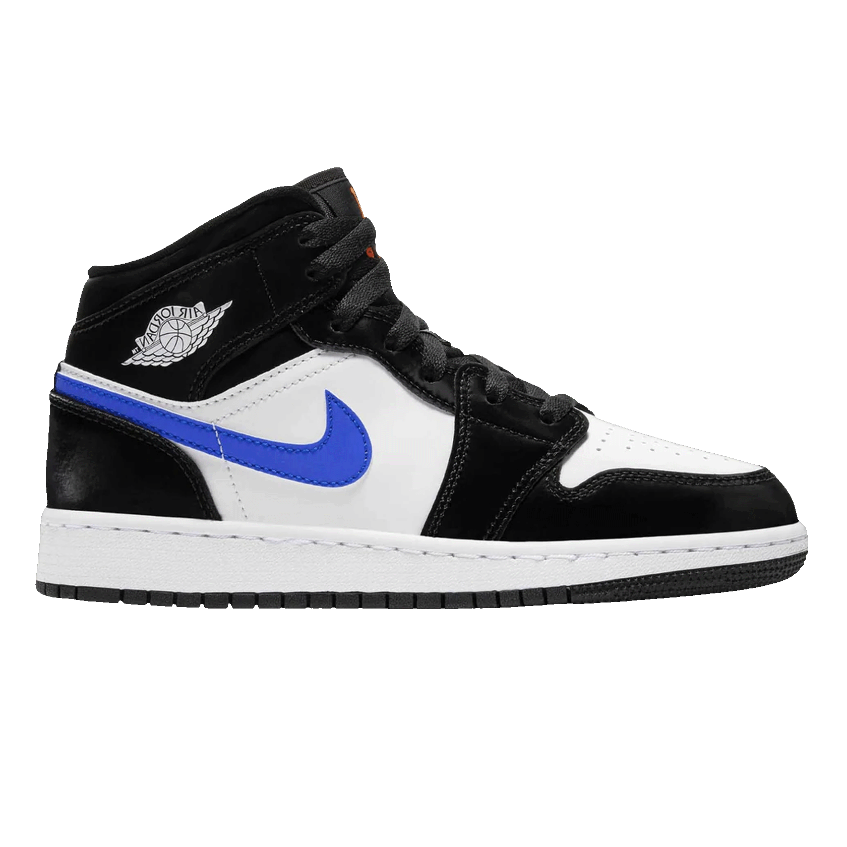 Nike Air Jordan 1 Mid Black Racer Blue White (GS)