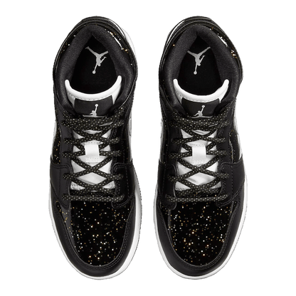 Nike Air Jordan 1 Mid Black Speckle (GS) Oben
