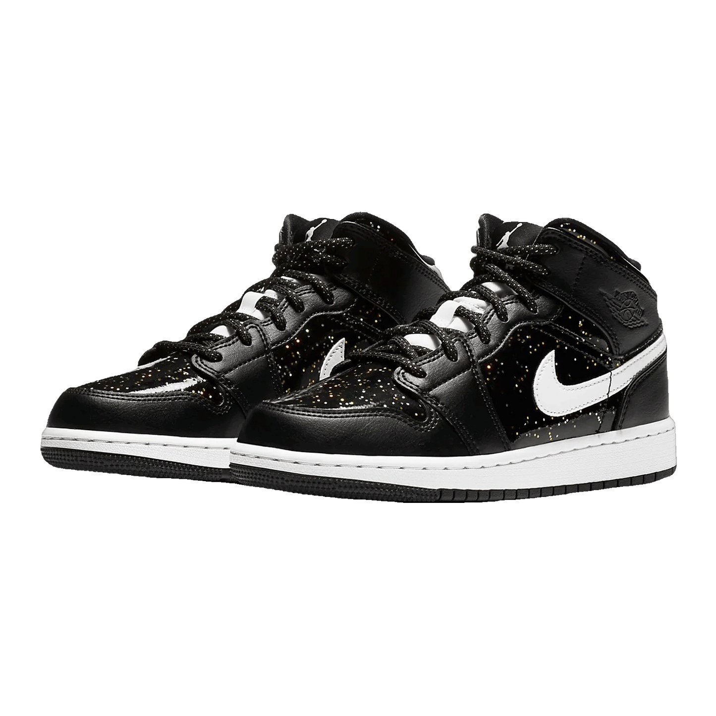 Nike Air Jordan 1 Mid Black Speckle (GS) Side