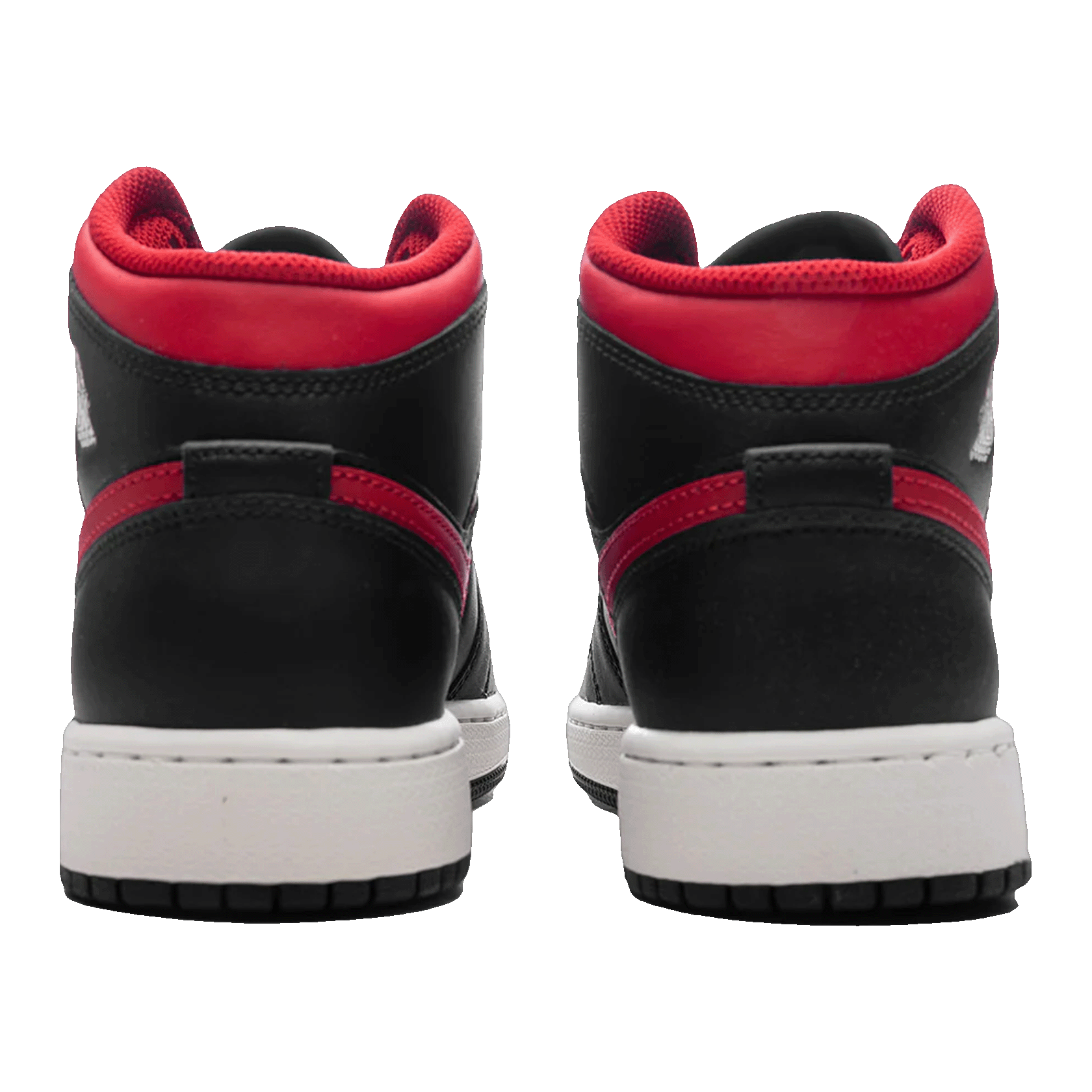 Nike Air Jordan 1 Mid Black Summit White Varsity Red (GS) Back