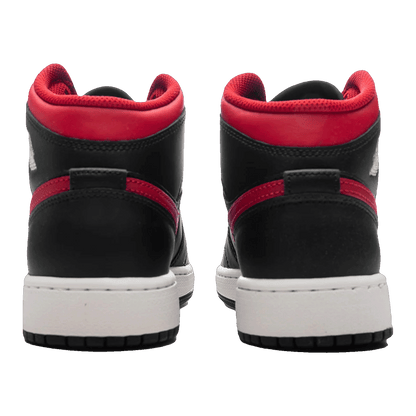Nike Air Jordan 1 Mid Black Summit White Varsity Red (GS) Back