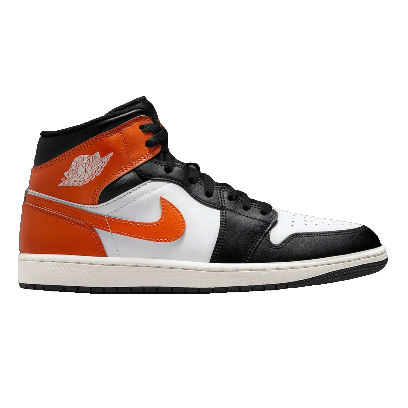 Nike Air Jordan 1 Mid Black Toe Starfish
