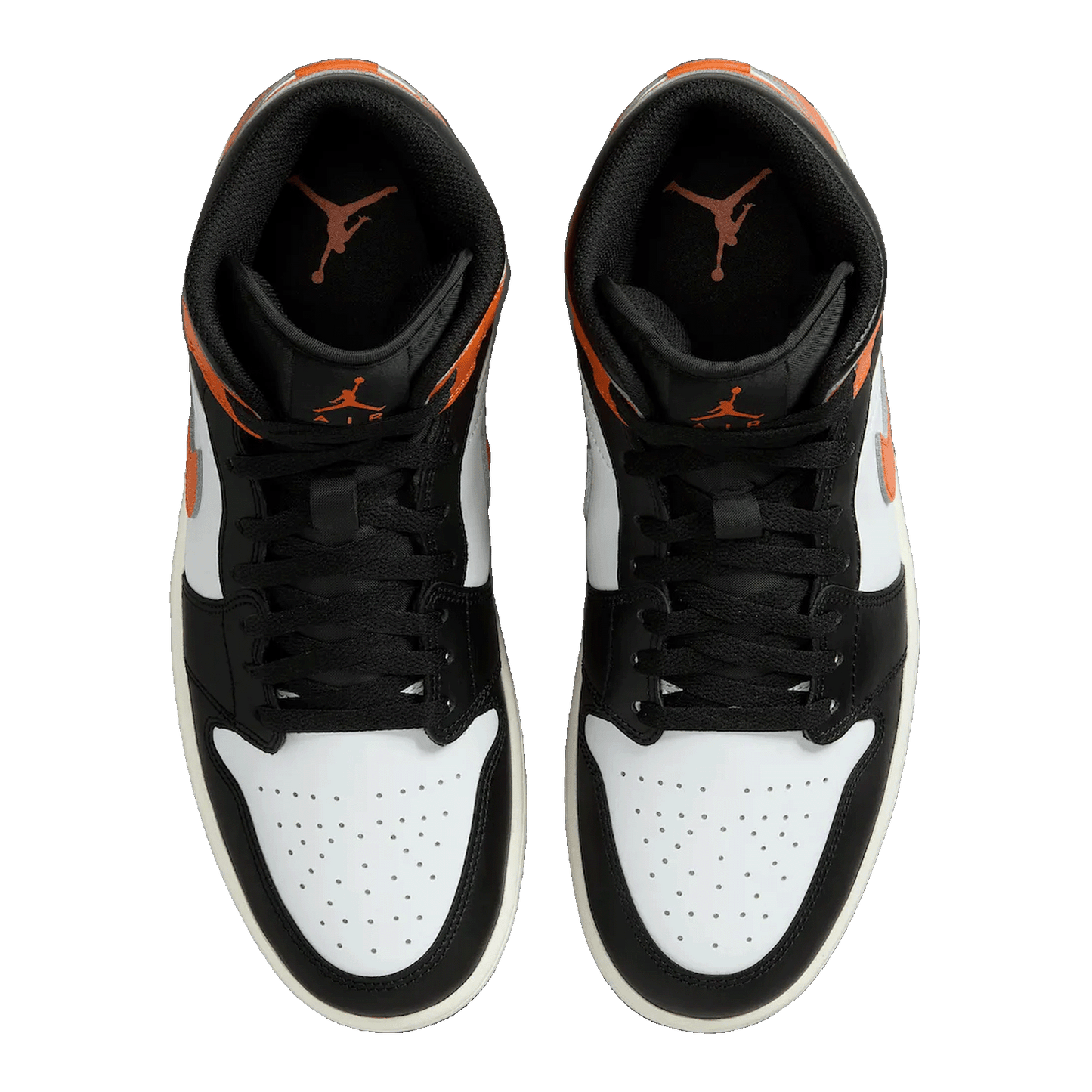 Nike Air Jordan 1 Mid Black Toe Starfish (GS) Oben