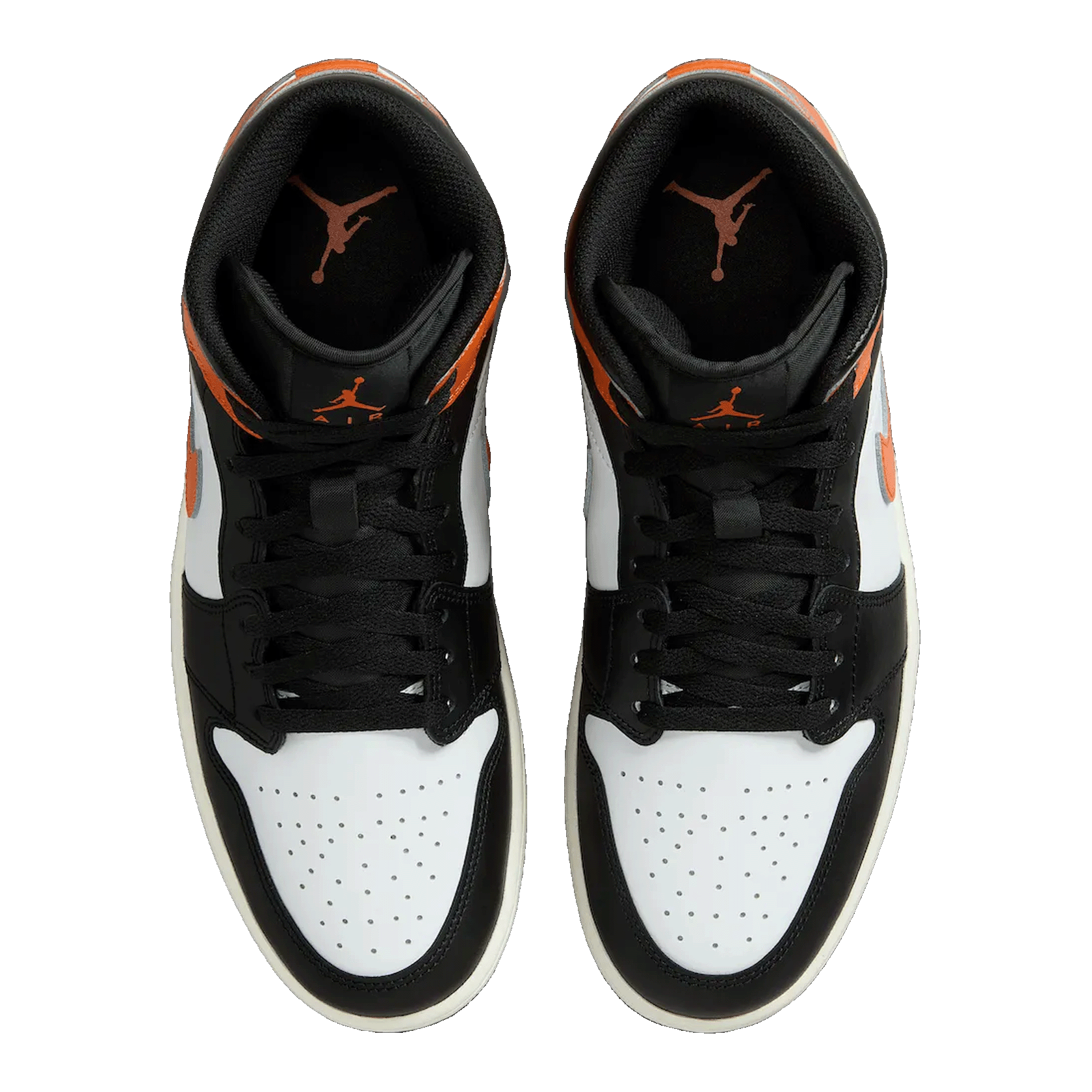 Nike Air Jordan 1 Mid Black Toe Starfish (GS) Oben