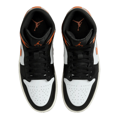 Nike Air Jordan 1 Mid Black Toe Starfish (GS) Oben