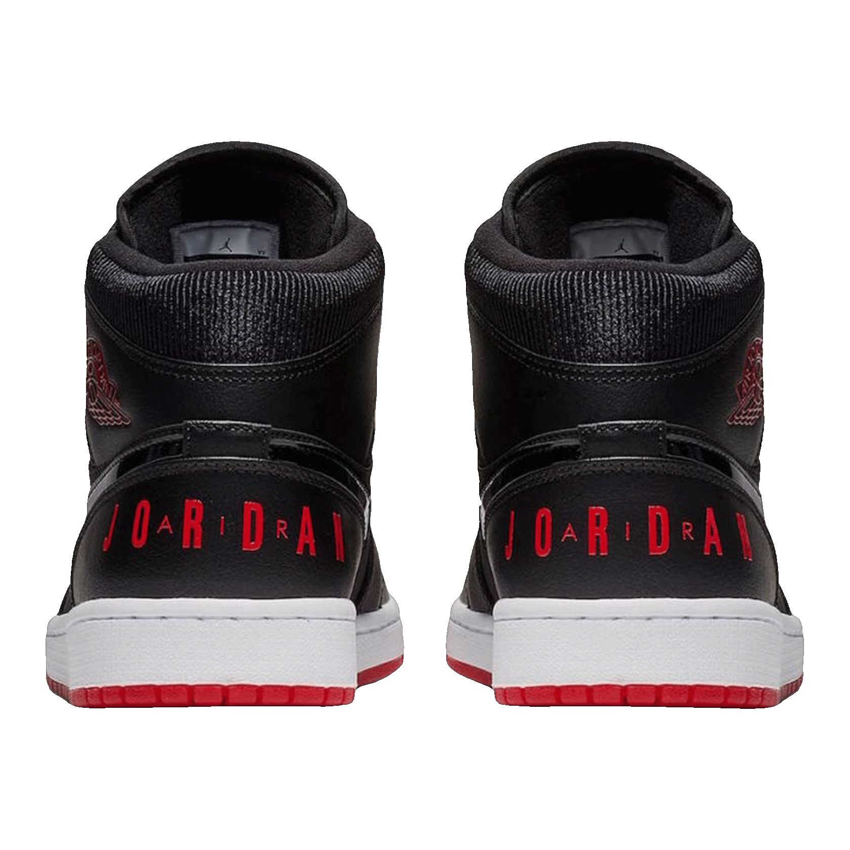 Nike Air Jordan 1 Mid Black University Red Back