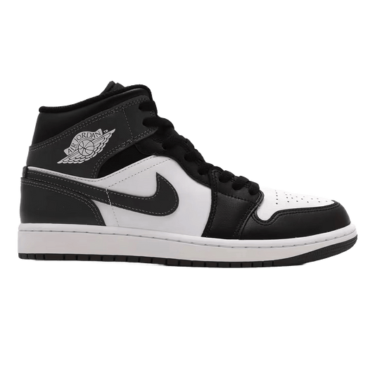 Nike Air Jordan 1 Mid Black White Iron Grey