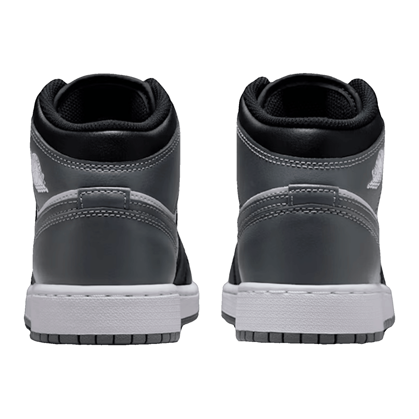 Nike Air Jordan 1 Mid Black White Iron Grey (GS) Oben
