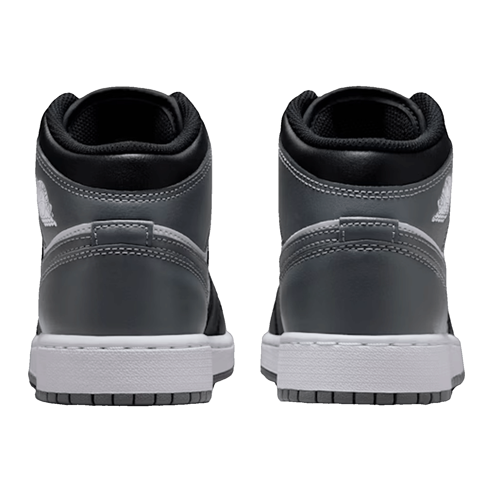Nike Air Jordan 1 Mid Black White Iron Grey (GS) Oben