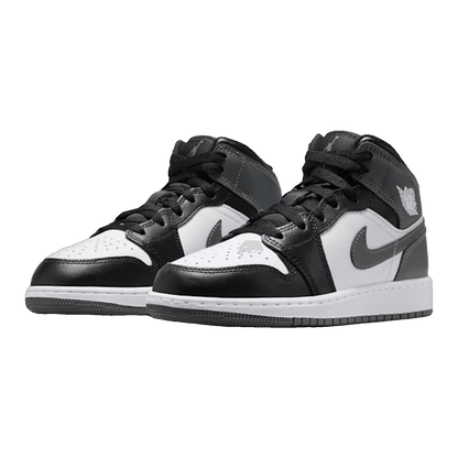 Nike Air Jordan 1 Mid Black White Iron Grey (GS) Side
