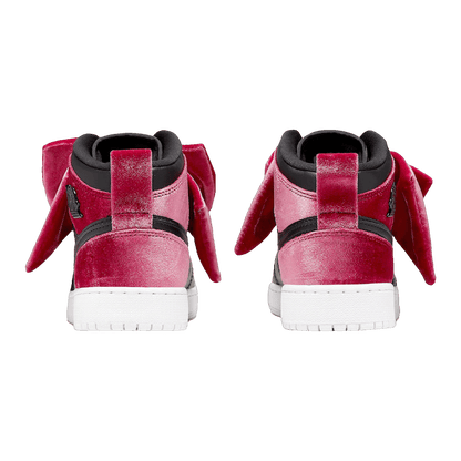 Nike Air Jordan 1 Mid Bow Black Noble Red (GS) Back
