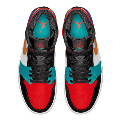Nike Air Jordan 1 Mid Bred Multi-Color (GS) Oben