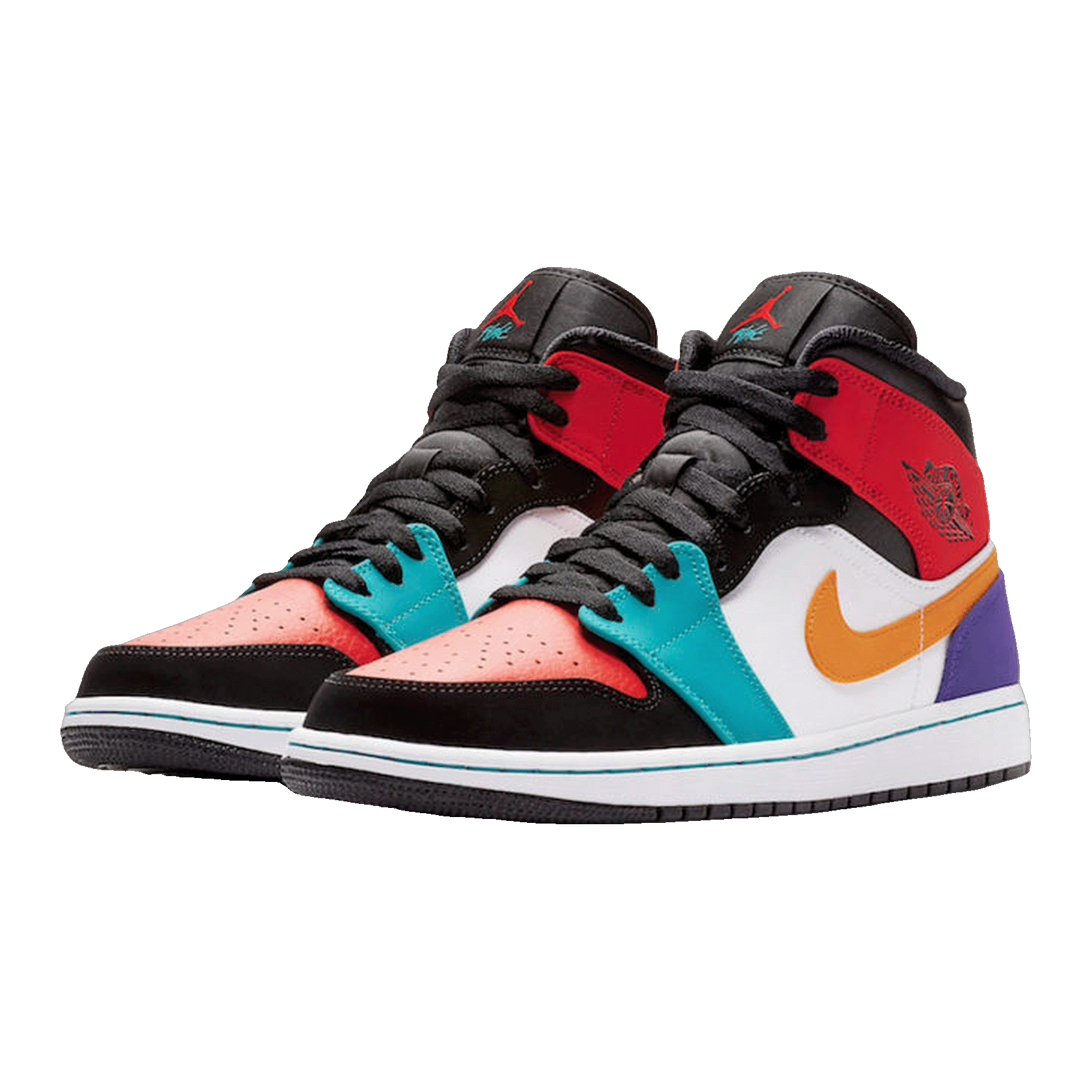 Nike Air Jordan 1 Mid Bred Multi-Color (GS) Side