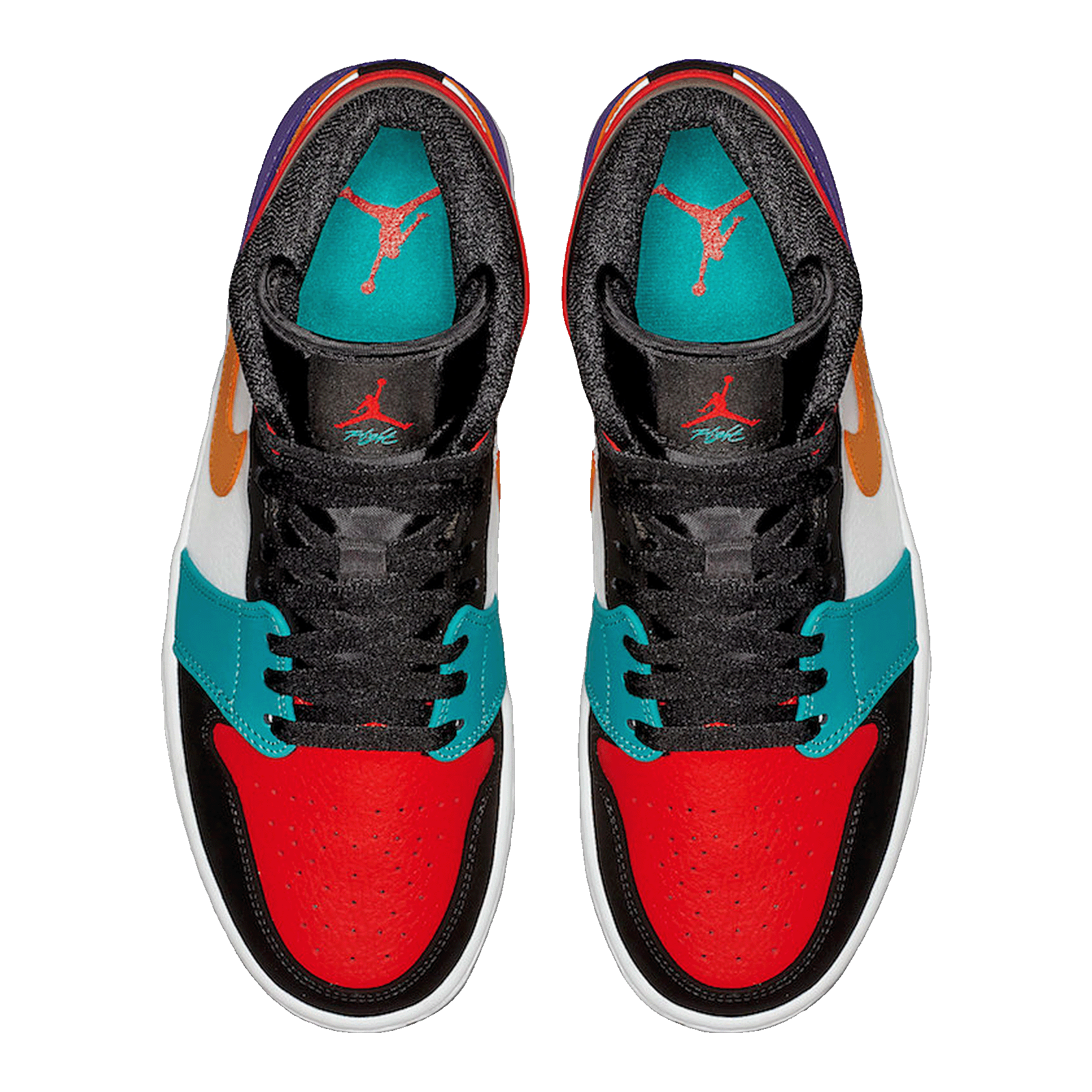 Nike Air Jordan 1 Mid Bred Multi-Color Oben