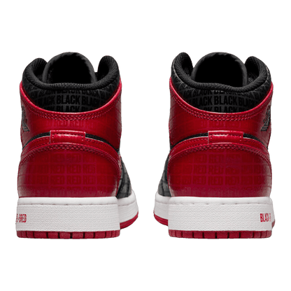 Nike Air Jordan 1 Mid Bred Text (GS) Back