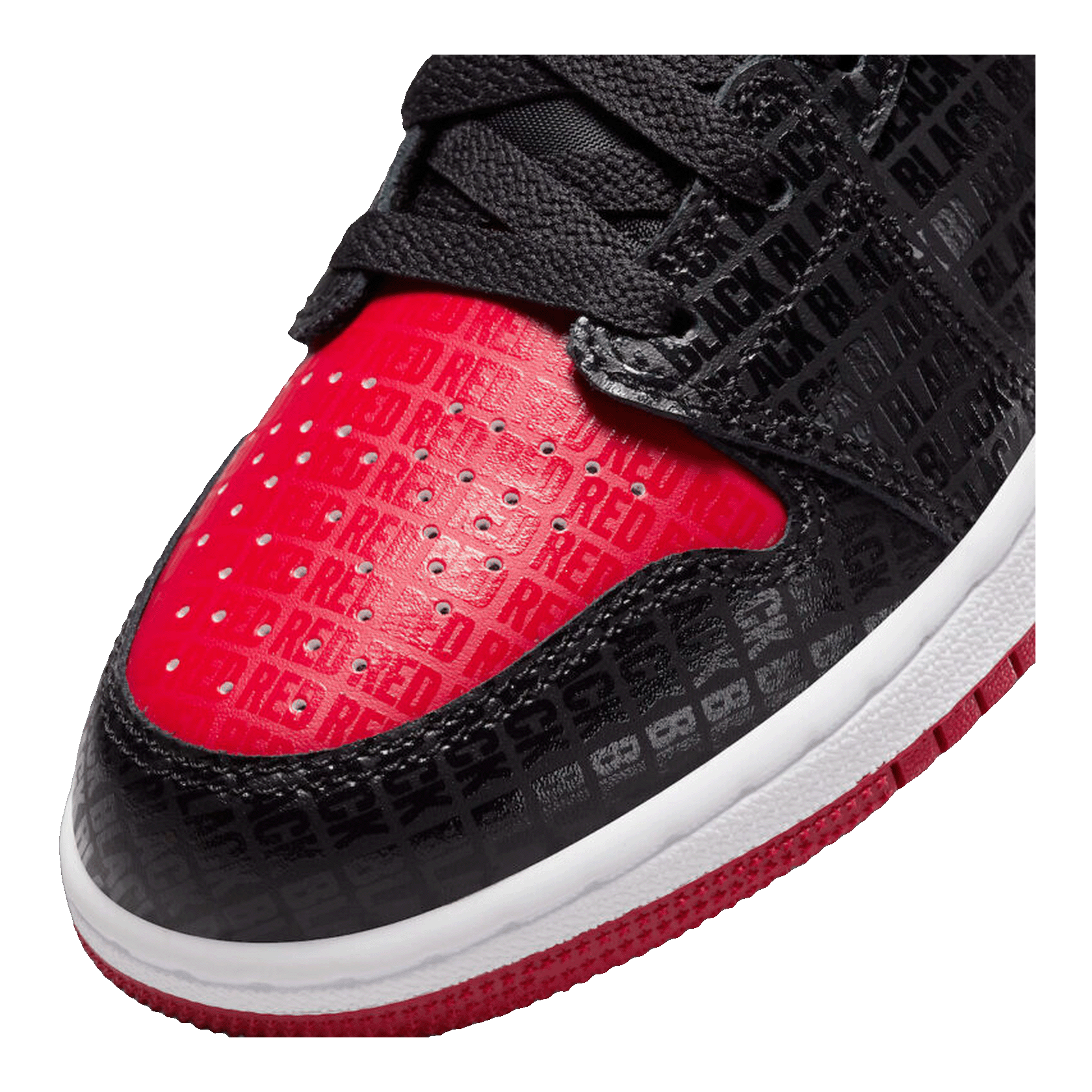 Nike Air Jordan 1 Mid Bred Text (GS) Detail