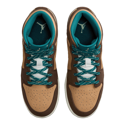 Nike Air Jordan 1 Mid Cacao Wow (GS) Oben
