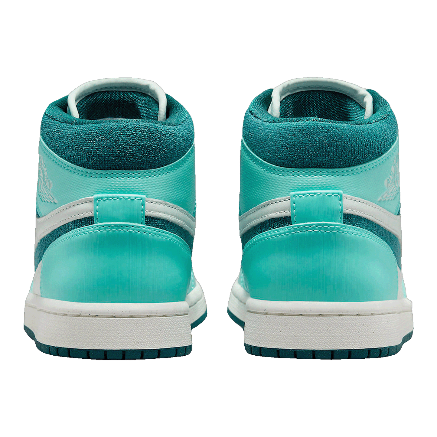Nike Air Jordan 1 Mid Chenille Bleached Turquoise (W) Back