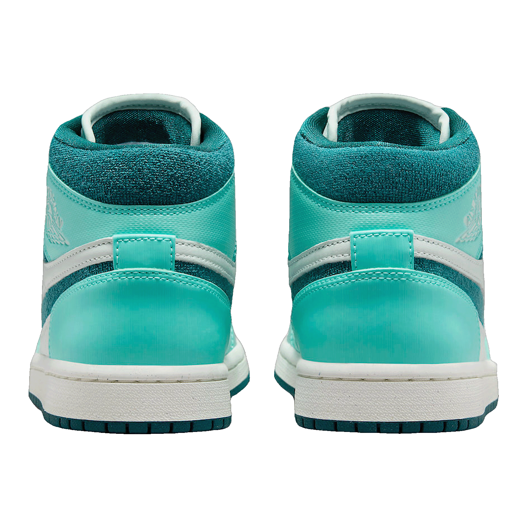 Nike Air Jordan 1 Mid Chenille Bleached Turquoise (W) Back