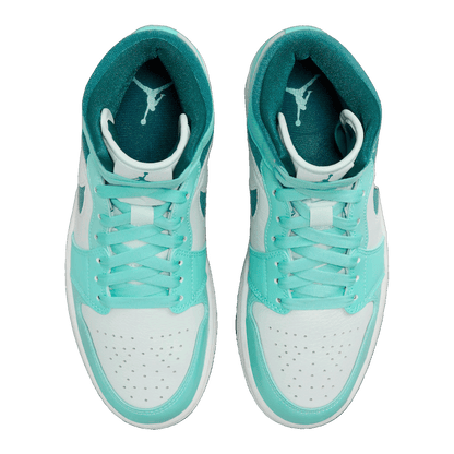 Nike Air Jordan 1 Mid Chenille Bleached Turquoise (W) Oben
