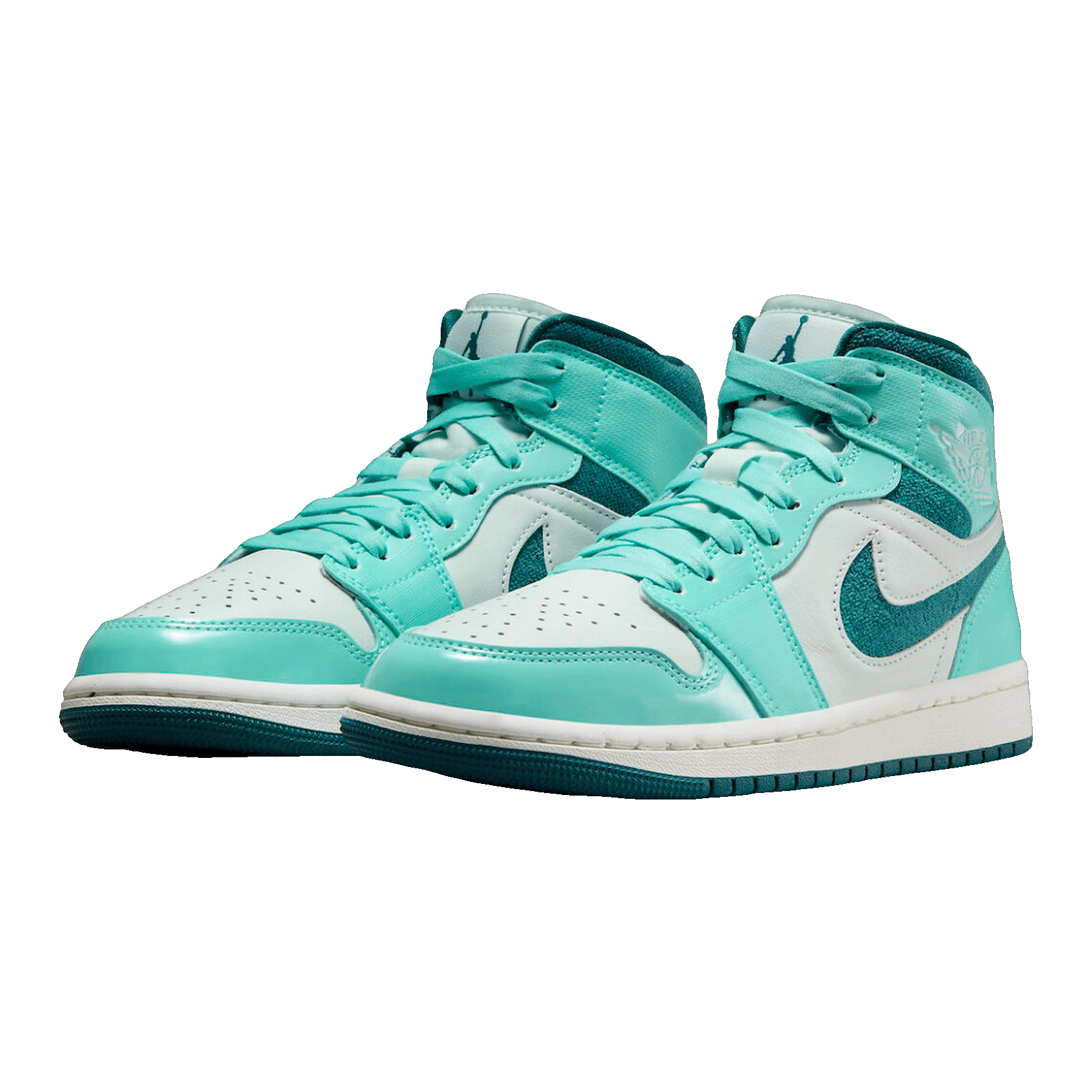 Nike Air Jordan 1 Mid Chenille Bleached Turquoise (W) Side