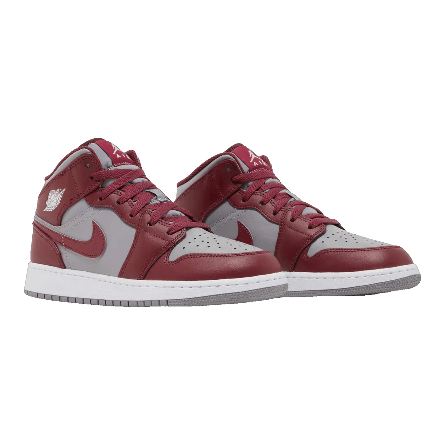 Nike Air Jordan 1 Mid Cherrywood Red (GS) Side