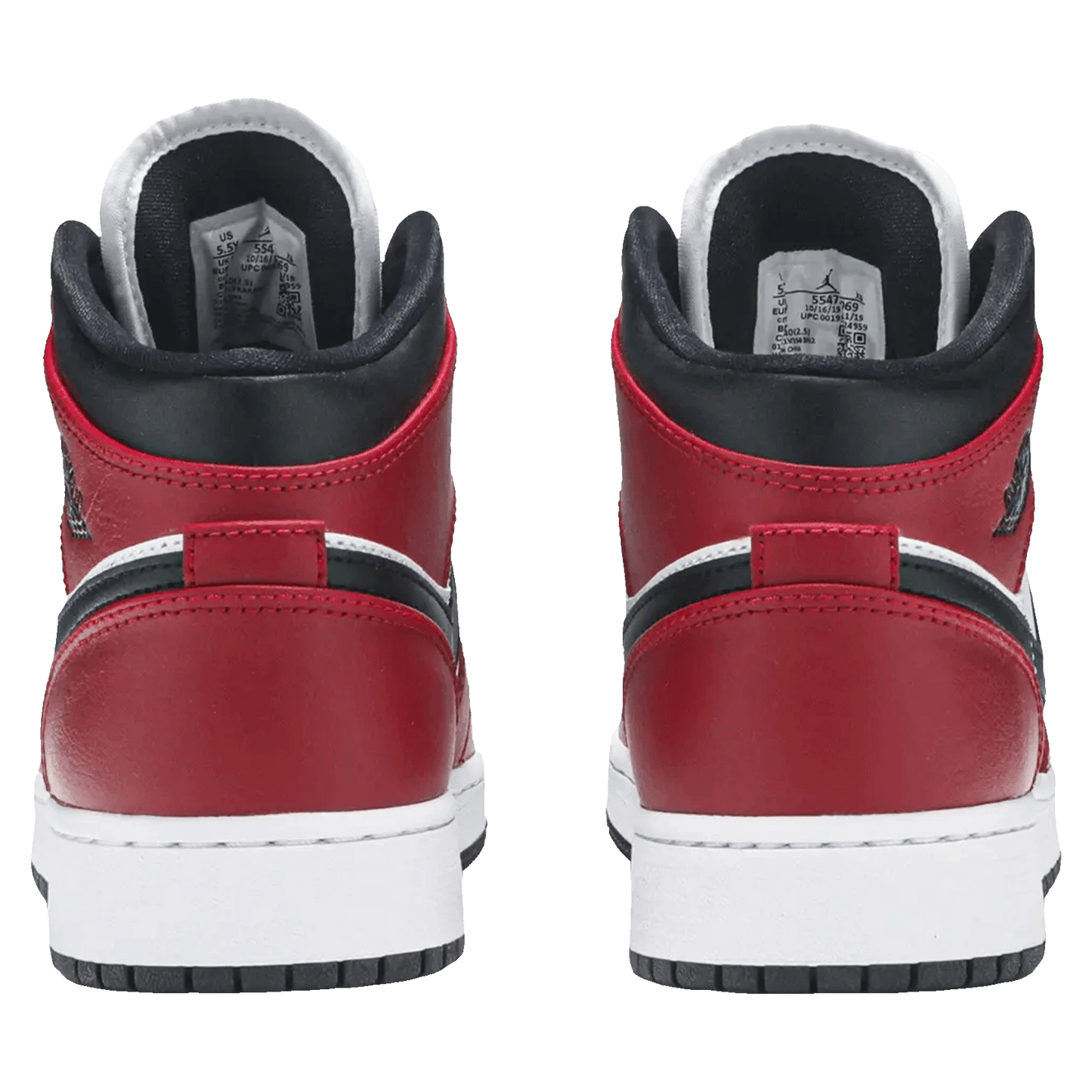 Nike Air Jordan 1 Mid Chicago Black Toe (GS) Back