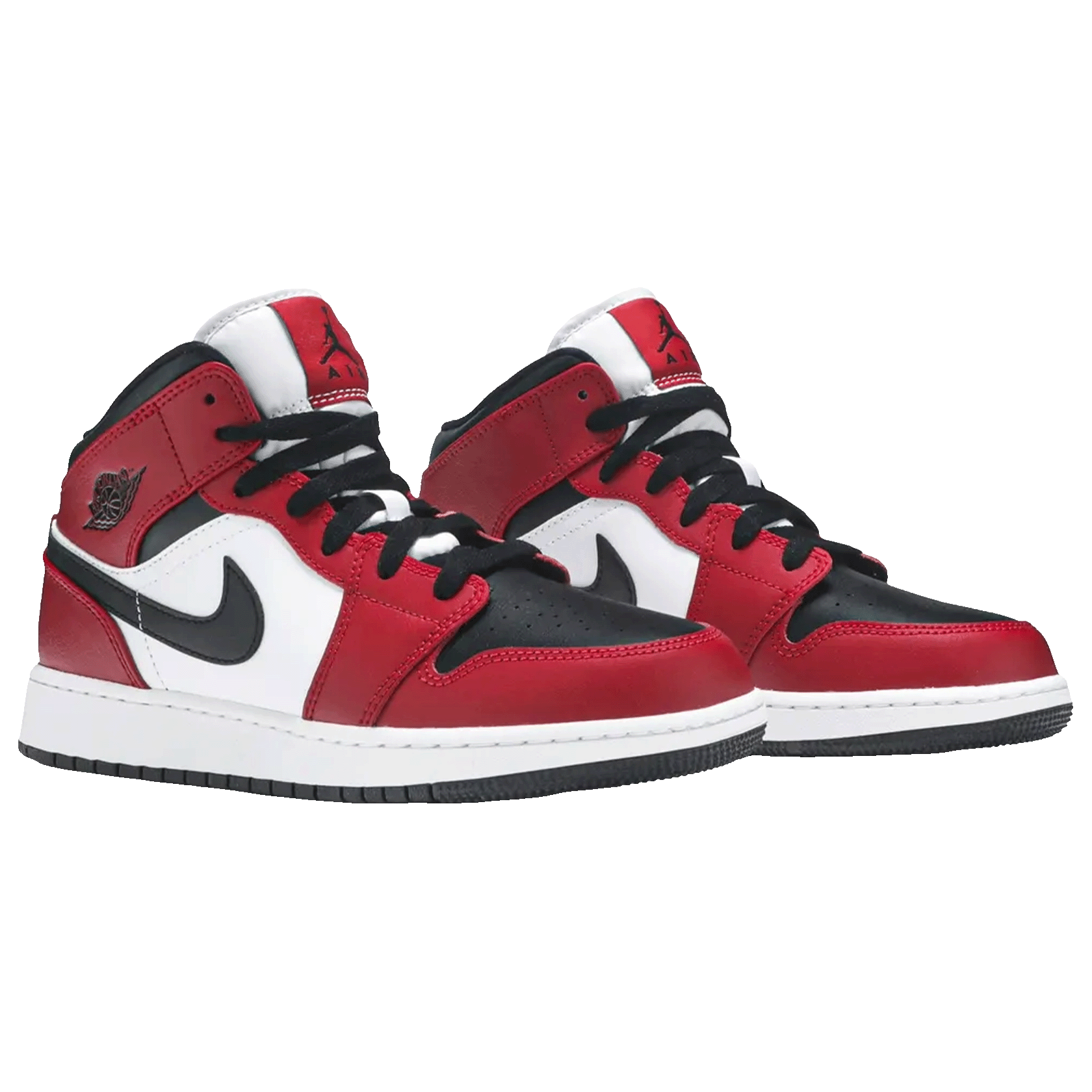 Nike Air Jordan 1 Mid Chicago Black Toe (GS) Side