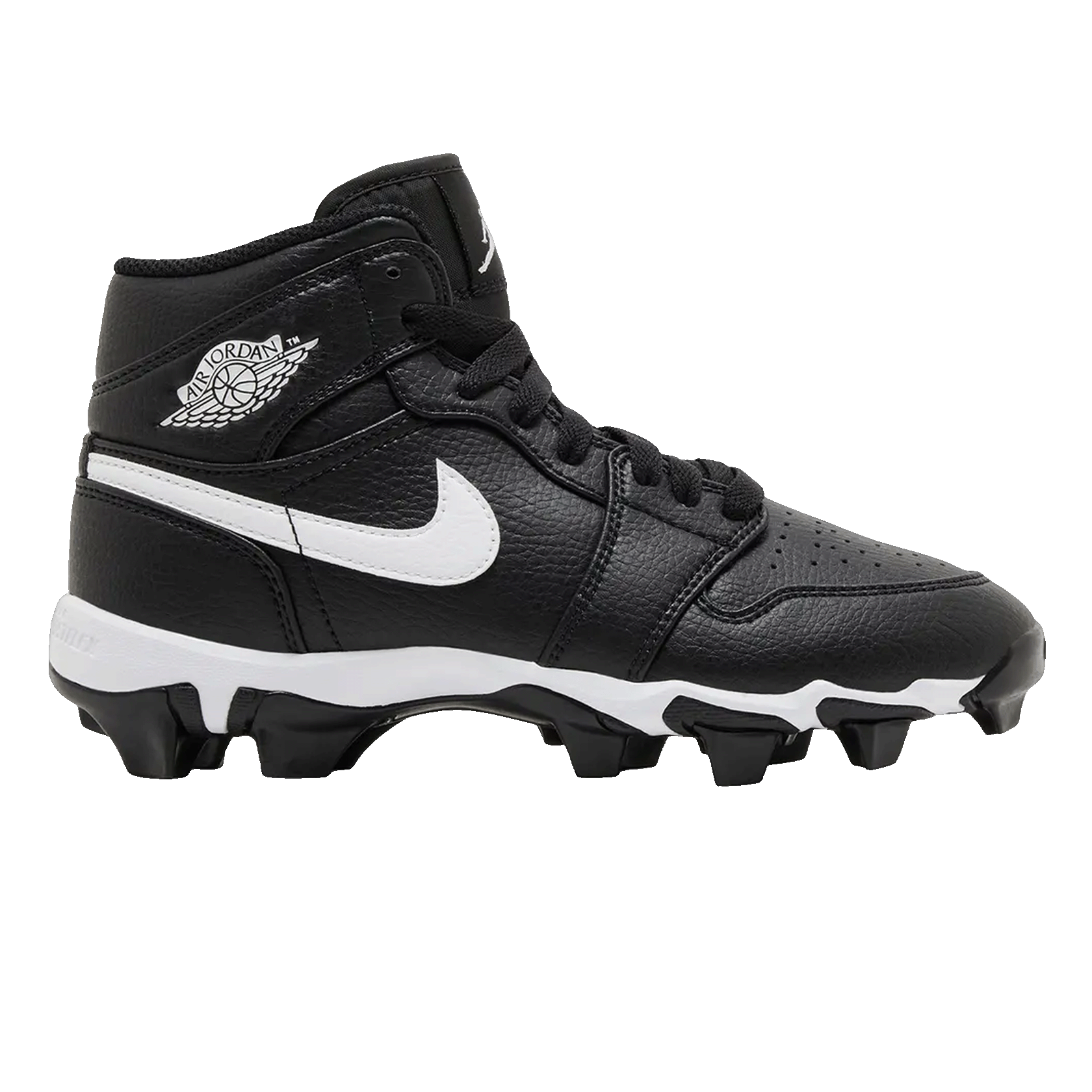 Nike Air Jordan 1 Mid Cleat Black White (GS)