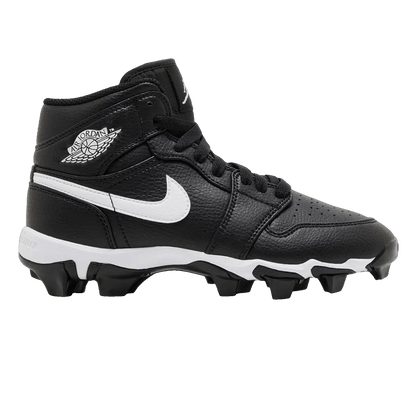 Nike Air Jordan 1 Mid Cleat Black White (GS)