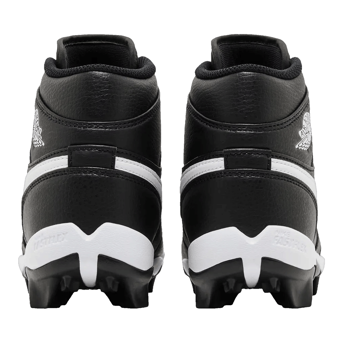 Nike Air Jordan 1 Mid Cleat Black White (GS) Back