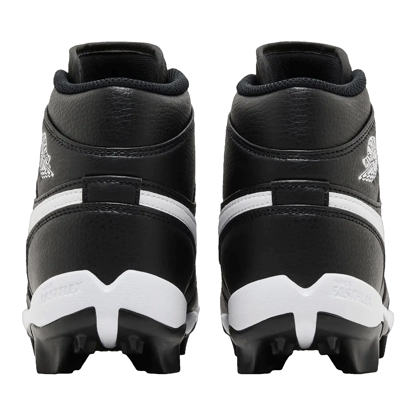 Nike Air Jordan 1 Mid Cleat Black White (GS) Back