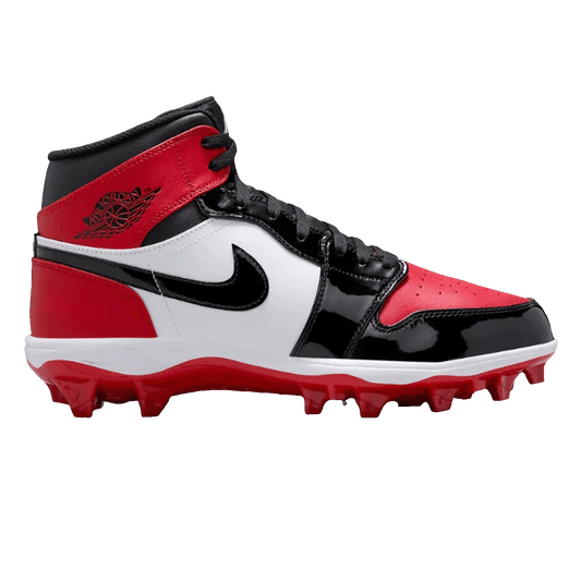 Nike Air Jordan 1 Mid Cleat Patent Bred Toe (GS)