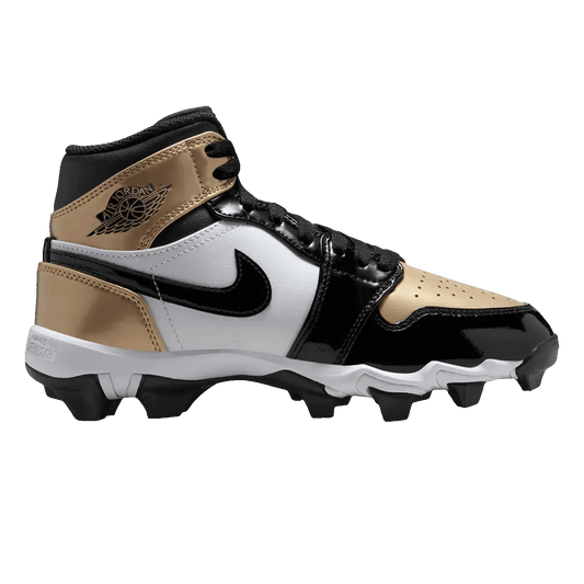 Nike Air Jordan 1 Mid Cleat Patent Gold Toe (GS)