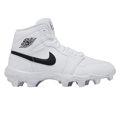 Nike Air Jordan 1 Mid Cleat White Black (GS)