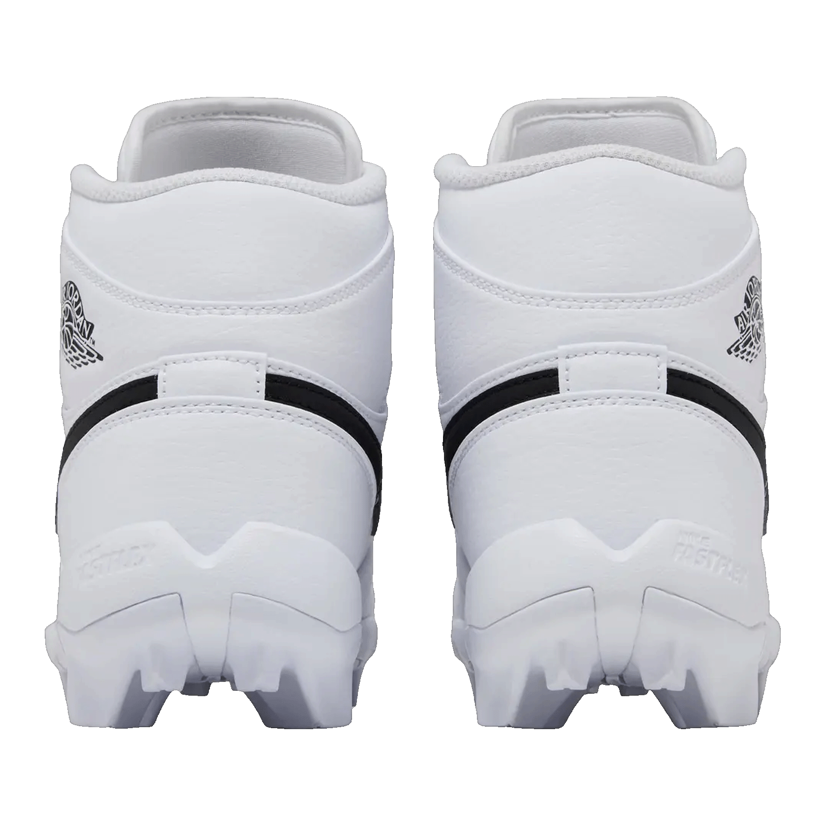 Nike Air Jordan 1 Mid Cleat White Black (GS) Back