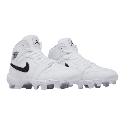 Nike Air Jordan 1 Mid Cleat White Black (GS) Side