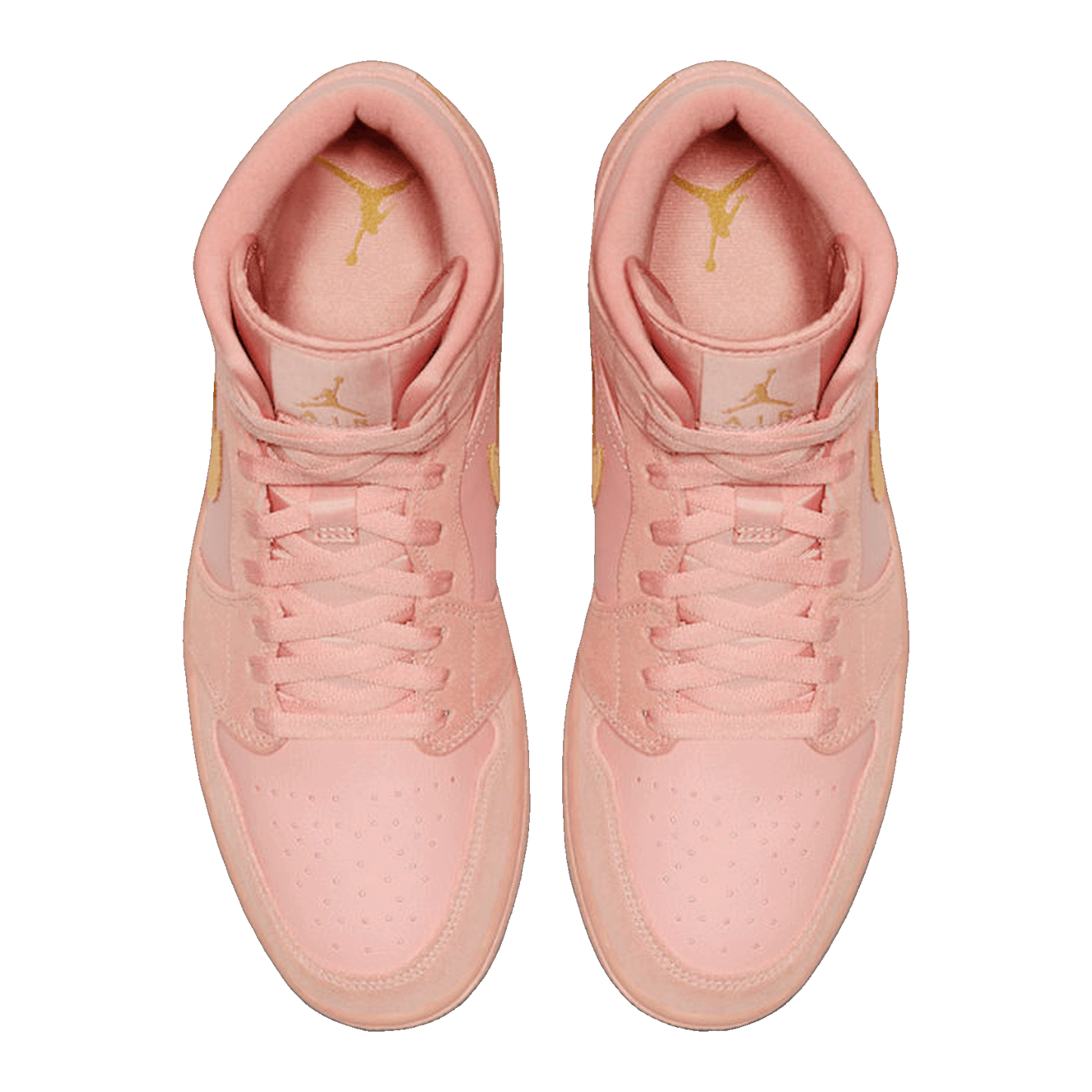 Nike Air Jordan 1 Mid Coral Gold Oben