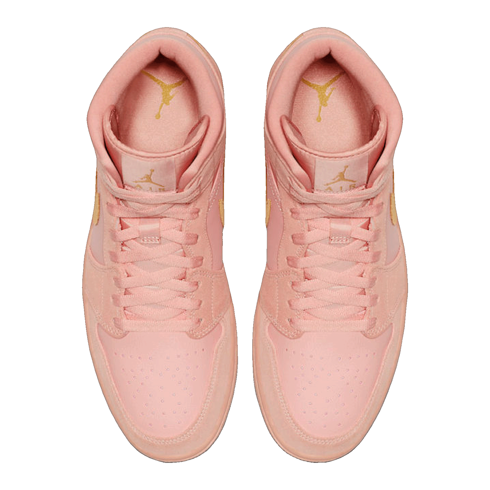 Nike Air Jordan 1 Mid Coral Gold Oben