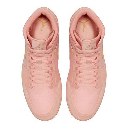 Nike Air Jordan 1 Mid Coral Gold Oben