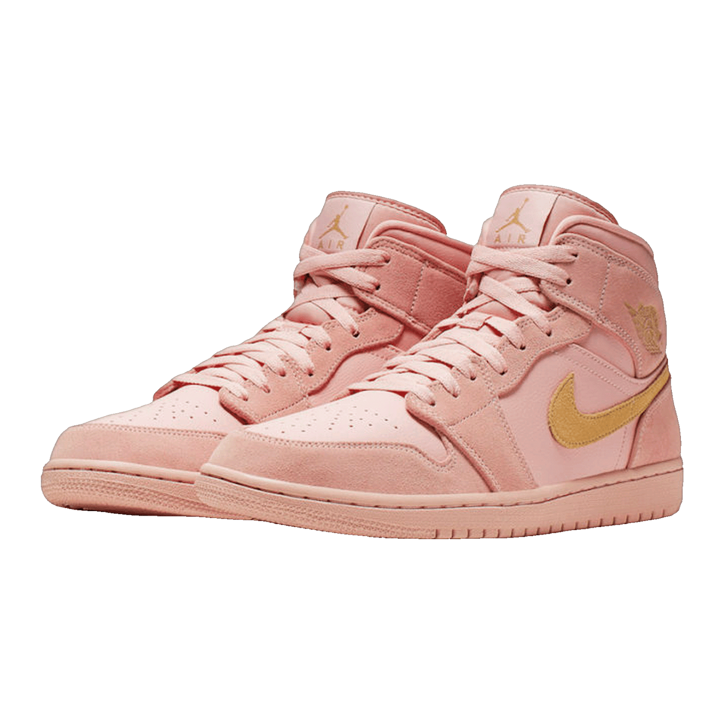 Nike Air Jordan 1 Mid Coral Gold Side