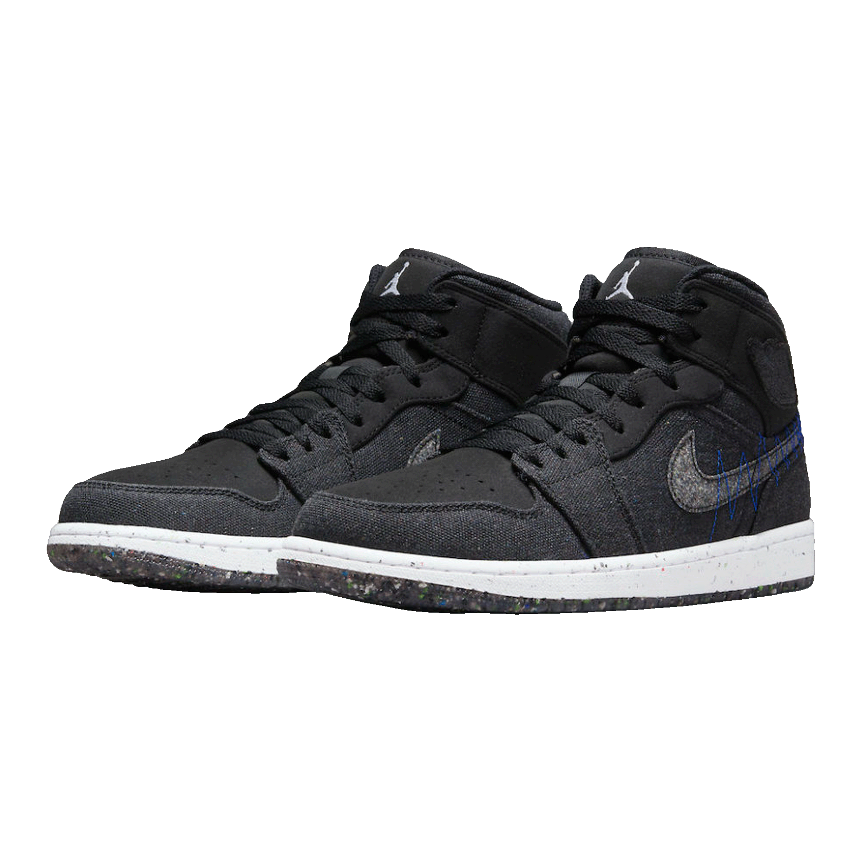 Nike Air Jordan 1 Mid Crater Black Side