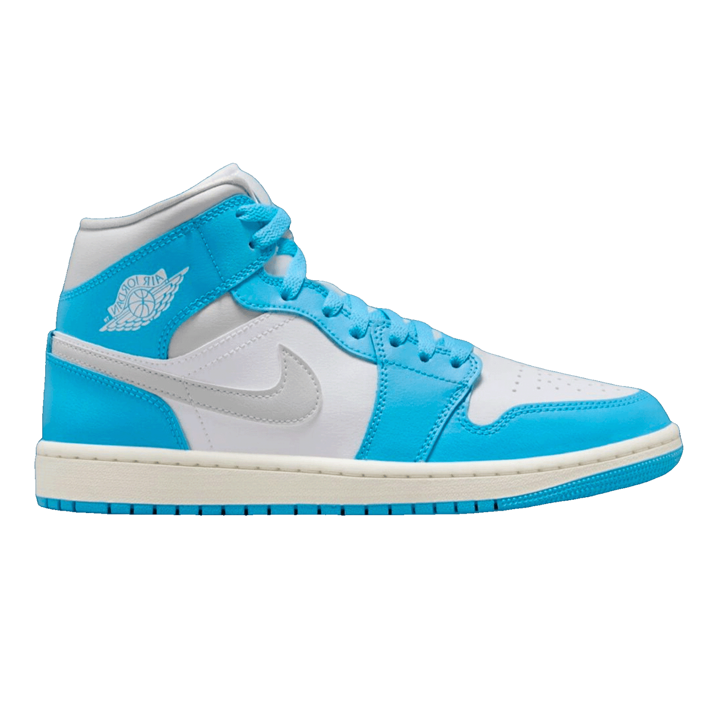 Nike Air Jordan 1 Mid Dark Powder Blue White Sail Neutral Grey (W)