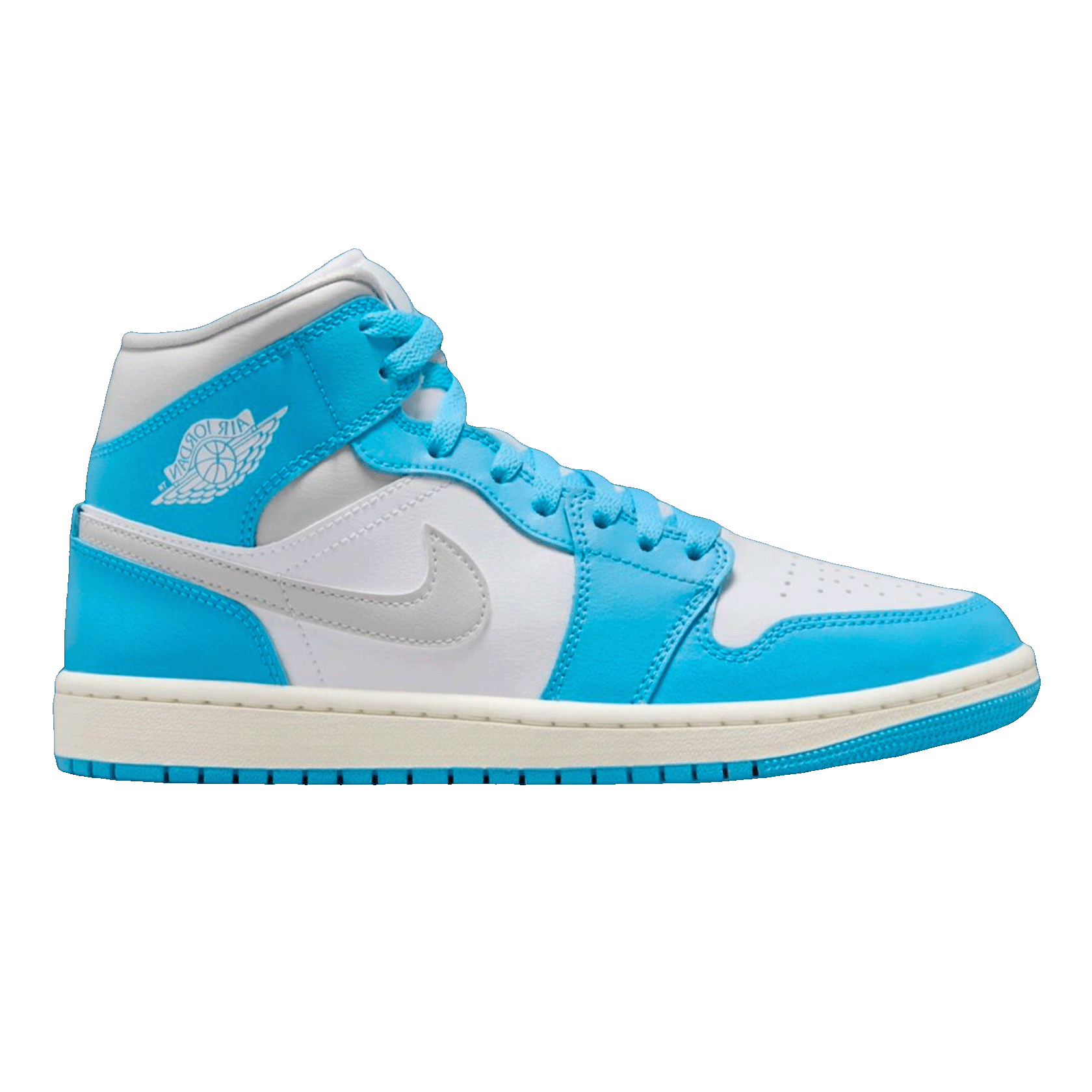 Nike Air Jordan 1 Mid Dark Powder Blue White Sail Neutral Grey (W)