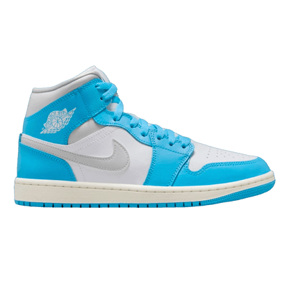 Nike Air Jordan 1 Mid Dark Powder Blue White Sail Neutral Grey (W)