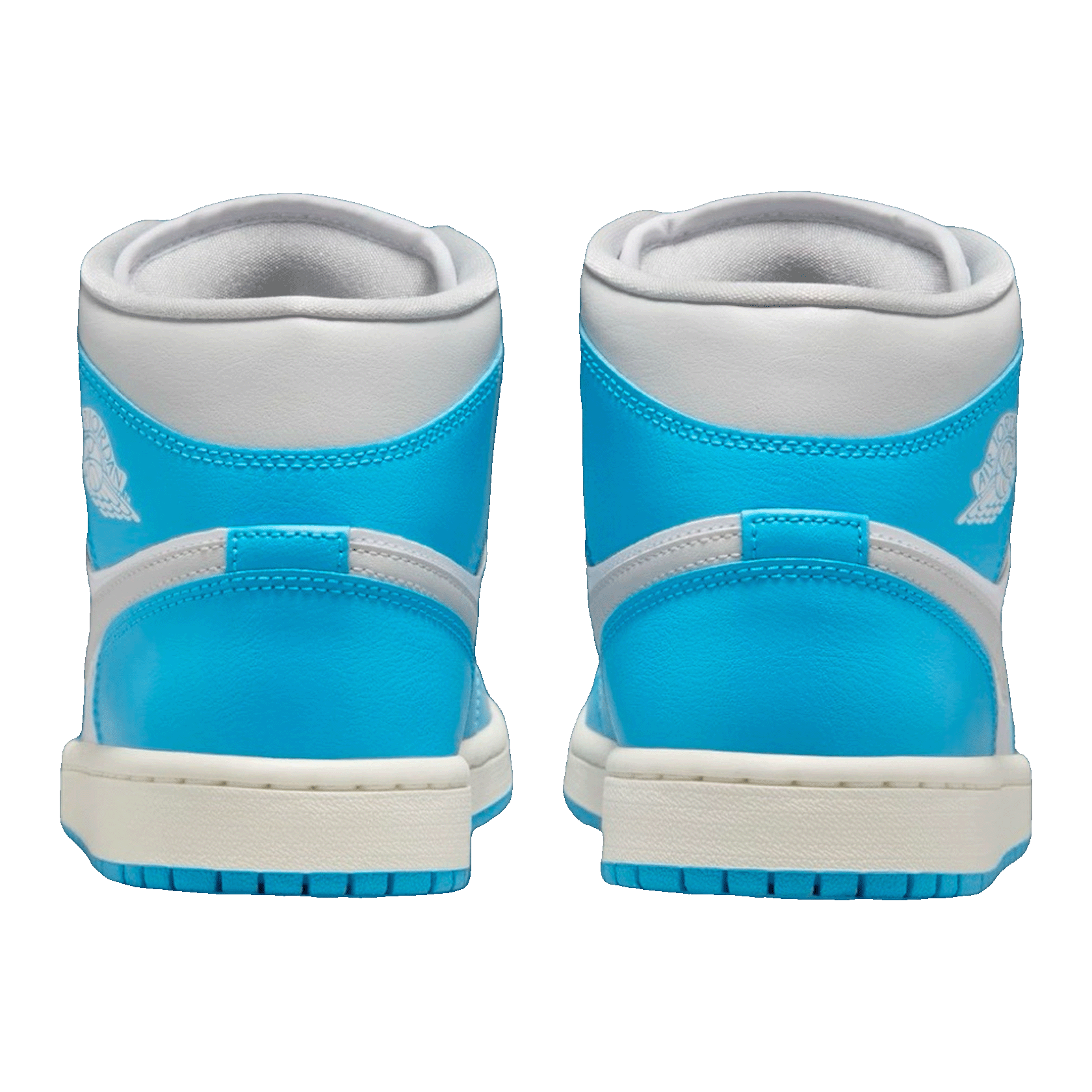 Nike Air Jordan 1 Mid Dark Powder Blue White Sail Neutral Grey (W) Back