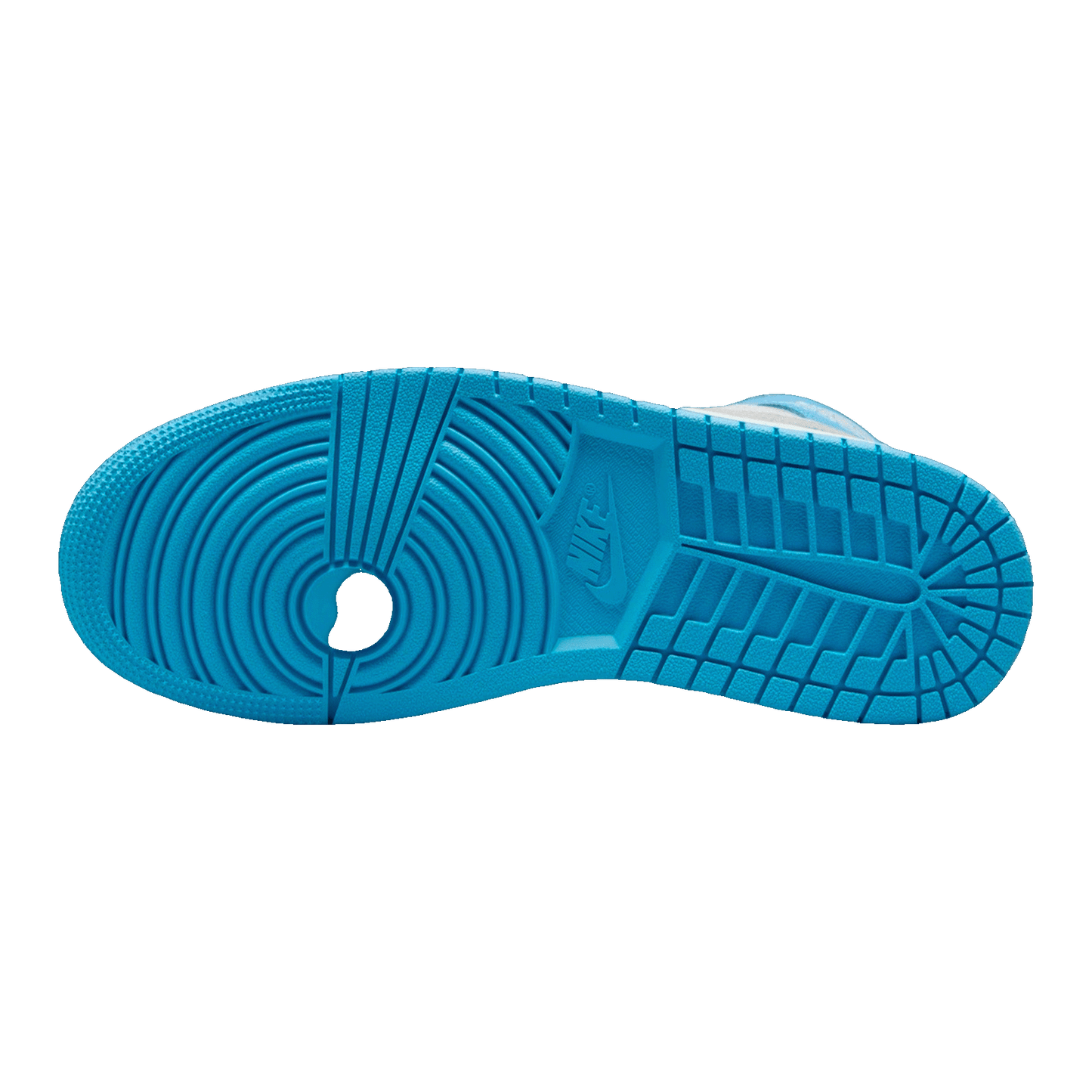 Nike Air Jordan 1 Mid Dark Powder Blue White Sail Neutral Grey (W) Sohle